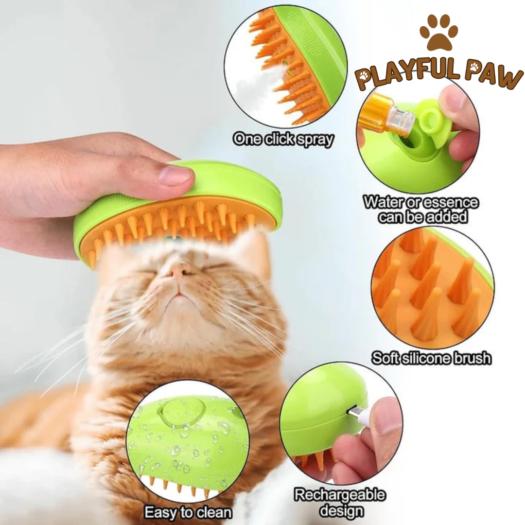 PlayfulPaw™ Pet Steam Brush